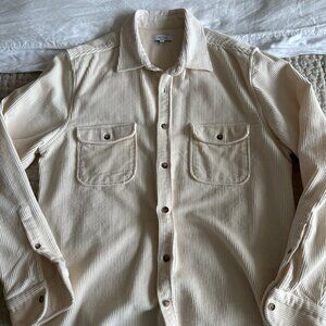Reiss Ecru Corduroy Button-Through Overshirt (Sz. L)